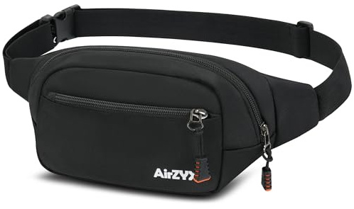 AirZyx Bumbags and Fanny Packs for Women Men for Hiking Running (Black)