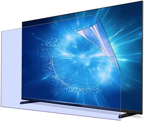 Anti-Blue Light TV Screen Protector 50-65 inch Anti Glare Filter Anti-Scratch Film for Frameless LCD/LED/OLED & QLED 4K HDTV,50inch,60inch