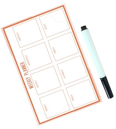 Gogogmee Tableau Blanc Autocollant Calendrier Hebdomadaire 60x45 Cm Effaçable à Sec Réutilisable Planification Organisation Murale Maison Garçon Et Filles