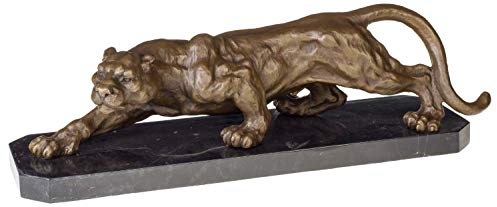 Scultura pantera in bronzo anticato figura statua di bronzo 65cm