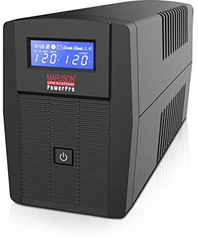 MARUSON 2000VA UPS, AVR, 735J Surge Protection, 8 Outlets, Line Interactive Uninterruptible Power Supply Battery Backup System, TUV Certified, 2000VA/1200W, PRO-2000LCD