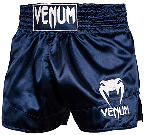 Venum Muay Thai Shorts Classic - Navy Blue/White - L