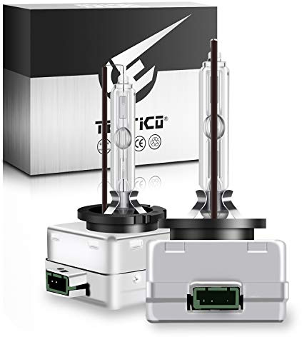 TECTICO D3S 35w Lampadina per fari allo xeno 4300K 12v Bianco caldo +300% Alta Luminosità Kit di conversione lampadina Bi HID, 2 lampadine