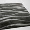 VIMODA Teppich Modern Wellenmuster Wohnzimmer Konturenschnitt in Grau Anthrazit Braun Beige, Farbe:Anthrazit, Maße:160x230 cm