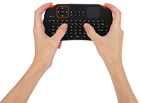 2.4G Wireless Keyboard Remote, Android Portable Smart TV Fernbedienung 83 Tasten Tastatur mit Touchpad, für Home TV Phone PC Laptop, Eingebauter Akku