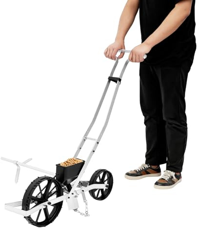 NadineDutol Seminatrice da Giardino Manuale Regolabile in Altezza a Fila Singola, Seminatore per Semi come Mais, Porro, Spinaci, Carote