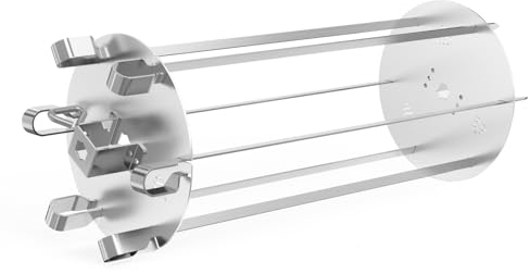 onlyfire - Set di spiedini rotanti per spiedini in acciaio inox, per la maggior parte delle griglie