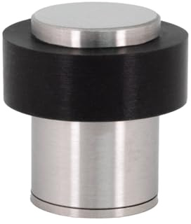 EVI Herrajes | Tope de Puerta | Acero Inoxidable | Ø24x35mm | Base Roscada Atornillada | Acabado Mate | Incluye Tornillo + Taco de Sujeción | Mod. I-199/24X35CBAM