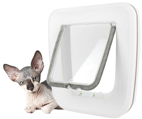 RUYICZB Katzentür, Katzentüren Für Außentüren, Haustierverriegelungstür Wetterfest & Einfache Installation Katzen Außen Kitty Flap Sicherheit Haustiertür Für Innen-Außentür, Fenster, Wand