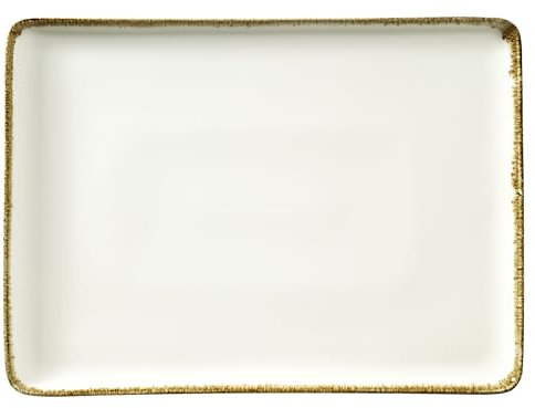 METRO Professional Plato llano Ateo, porcelana, 23 x 17 cm, rectangular, beige, 6 unidades