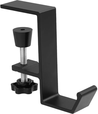 Ginddy Colgadores Auriculares,Soporte de Auriculares Bajo Escritorio Ajustable Soporte de Auriculares de Juego para Escritorio Gancho Colgador de Auriculares Soporte Escritorio
