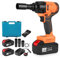 DOYFAY 1/2 inch Brushless Cordless Impact Wrench, 2200RPM, 550N.m Max Torque, 3 Sockets, Carry Box, Forward Reverse, Electric Impact Wrench for Car Home