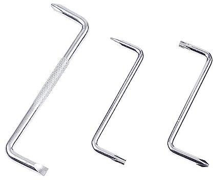 Qsvbeeqj Set di 3 cacciaviti ZType a doppia testa, per viti angolari e riparazioni domestiche