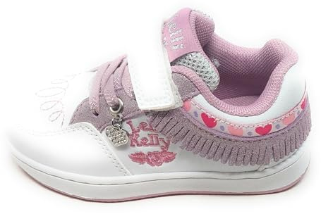 Lelli Kelly LKAA8095 Sneakers Bambina con frangetta Bianca Bianco, 26