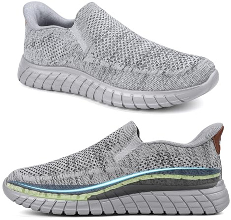 ODCKOI Baskets sans Lacets Homme, Chaussures Slip-on Respirantes | Légères, Confortables, Semelle Antidérapante, pour Marche, Quotidien, Voyage et Longues Journées Debout