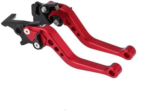 Woniyal Leve Freno Frizione Moto per Piaggio Liberty 50 iGet (2019-present) Alluminio CNC Regolabili 6 Marce Impugnatura Manubrio per Motociclo Scooter 1 Paio,Red