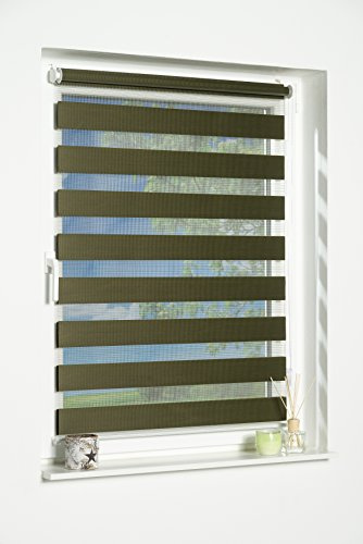 K-home Klemmfix Doppelrollo Andorra ohne Bohren Grün 50 cm x 150 cm (B x L)