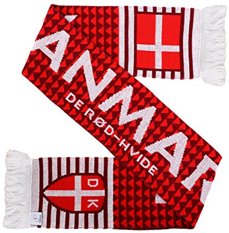 Danmark Danmark fotboll stickad halsduk