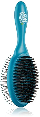 Wet Brush Ultimate Grooming 2-in-1 Dual Sided Detangling Pet Brush - Ultra Soft IntelliFlex Bristles Remove Loose Hair & Dirt - Detangler for Dogs, Cats, Rabbits - Teal