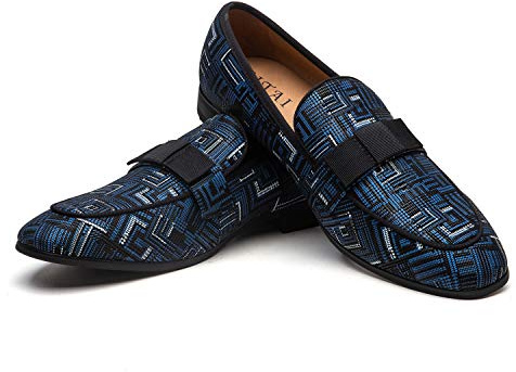 JITAI Mocasines para Hombre Zapatos Casuales de Moda Mocasines Zapatos de Fiesta, Azul 03, 41 EU (8 UK)