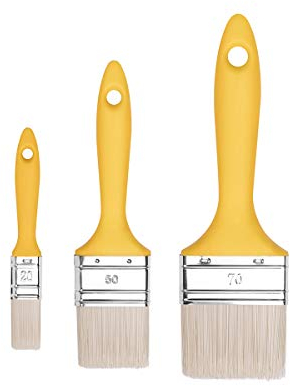 M7 brochas pintura set de 3 piezas, Ancho 20mm, 50mm o 70mm, Juego de pinceles con mango de plástico, Cepillo de pintura 3PCS, Serie *37*, A0281-030100