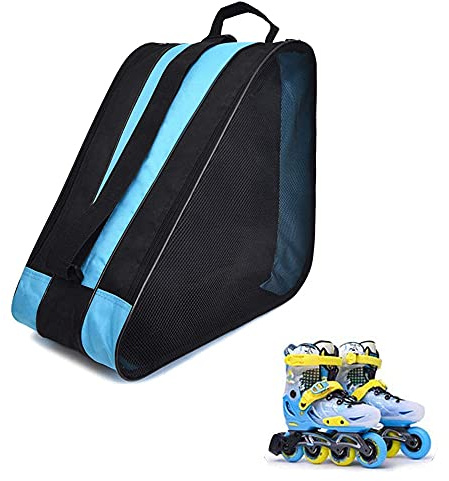 Bolsa de transporte para patinaje, unisex, bolsa de patinaje sobre hielo, bolsa de transporte de ruedas, bolsa de patinaje en línea para niños y adultos, con correa para el hombro y asa, se utiliza