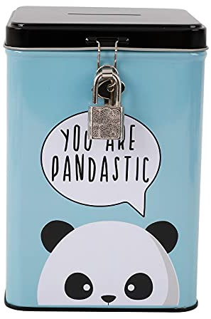 I-TOTAL® - Rolig swagger med lås och nycklar/Metallmyntväska med lås (PANDA)