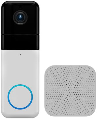 Wyze Wireless Video Doorbell Pro (Chime Included), 1440 HD Video, 1:1 Aspect Ratio: 1:1 Head-to-Toe View, 2-Way Audio, Night Vision