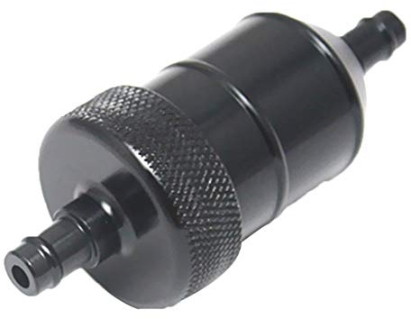zalati Carburante Benzina Diesel Filtro in alluminio Filtro olio universale Coppa olio 8mm 5/16 Elemento filtrante in rame Accessori retrofit per moto - Nero
