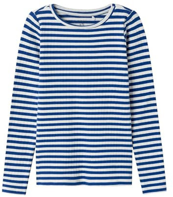 NAME IT Mädchen Nkfsuraja XSL Ls Top Noos Langarmshirt, Surf The Web/Pattern:Stripe, 134-140