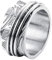 JewelryWe Angst Spinner Ring Damen: 11mm Breite Damen-Ring Edelstahl Fidget Anxiety Ringe Anti Stress Zapple Drehbarer Band Frauen Spinning Angst Ringe mit Gravur Silber Größe 62