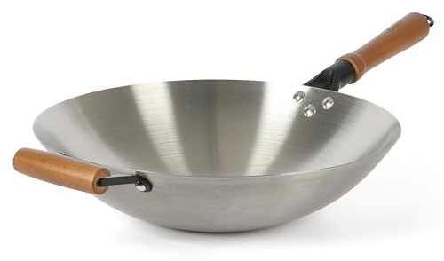 Oster Sangerfield 14 Inch Stainless Steel Wok w/Wood Handles