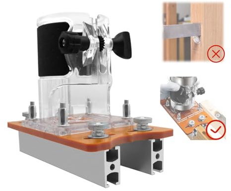 Base Compacta para Enrutador de Palma de Madera escopleadora para madera Material Resistente de Aleación de Aluminio, Ranurado Preciso, Amplia aplicación: Base Pièces de rechange