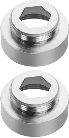 EMSea Adaptateur d'aérateur de Robinet 2 Pièces Filetage Interne M27 Vers Filetage Externe M22 Adaptateur de Purificateur d'eau Adaptateur de Robinet en Cuivre Chromé pour Filtre Tuyau de Douche