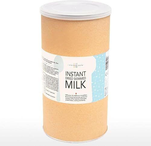 IB Instant Soluble Skimmed Milk Powder | Quick-Dissolving Multipurpose for Coffee & Vending Machines, Cooking & Baking | Dried Granulated Milk | 100% Pure No Additives | 600g