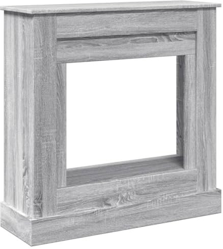 VidaXL Cadre de cheminée Sonoma Gris 90x30x90 cm Bois d'ingénierie, cheminée, Console de cheminée, Ensemble de Tour de cheminée, Tour de cheminée