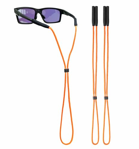 80Days Adjustable Glasses Strap, Nylon Retainer with Silicone Grips for Sunglasses and Reading Glasses, Secure Fit