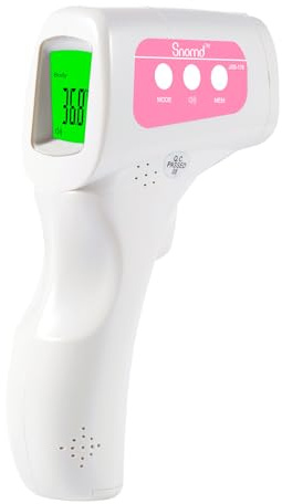 Snomd Fieberthermometer Kontaktlos Infrarot Stirnthermometer für Babys und Erwachsene Digitales Thermometer mit sofort Ablesung, Fieberalarm, ℃/℉ Commutabile