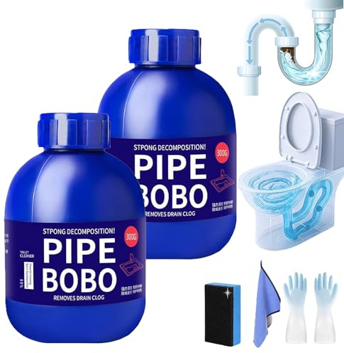 Pipe Bobo Cleaner, Pipe Bobo Drain Cleaner, potente agente di dragaggio per tubi, escavatore forte, sbloccatore di scarico, sbloccante per doccia, cucina e bagno (1)