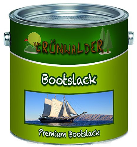 Grünwalder båtlack premium yachtlack polyuretanlack förstärkt båtfärg parkettlack (20 L, Svart (RAL 9005))