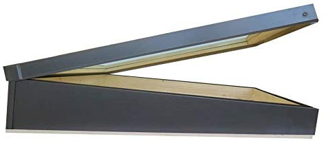 Finestra per tetti piani con accesso al tetto 74x80 cm | Vetro camera doppio vetro isolante antigrandine | in legno e alluminio | Modello Tetto Piano per case con tetto piatto ECO