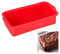 relaxdays Molde de bizcocho rectangular, Apto para microondas & lavavajillas, Silicona, 28,5 cm, Rojo