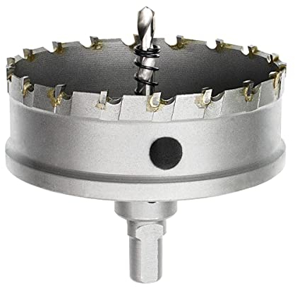 Meccion Seghe a Tazza in Carburo, Taglierina per Fori in Carburo TCT Heavy Duty per Lamiera di Acciaio Inossidabile, Metallo, Lega, Ferro, Legno (95mm)