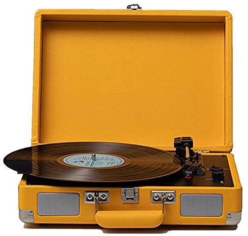 ROLTIN Giradischi, Giradischi, Valigia Giradischi con Bluetooth Multifunzione, Uscita Linea RCA, Ingresso AUX, Uscita Audio da 35 mmPer E