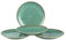 HENXFEN LEAD Dessertteller Salatteller Porzellan, 4 Teilig Kuchenteller Geschirr Set, 20cm kleine Runde Teller Set, Glänzend Grün