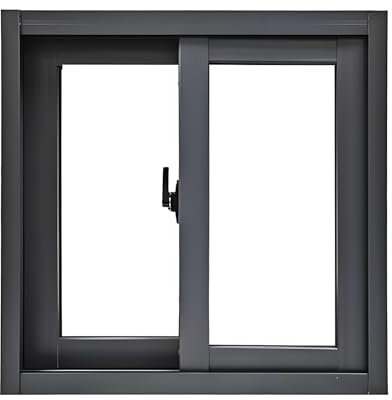 Ventanas de reemplazo para sótanos, ventanas corredizas horizontales para casas, ventanas para sótanos, ventanas corredizas horizontales para sótanos y casas móviles con marco de aluminio(Black,WxH 26