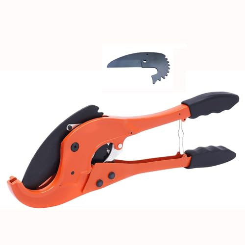 YiAndeli Cortatubos PEX PVC PPR Cortatubos Pesado Carraca Cortatubos 20-75mm Rango De Corte con Cuchillas Reemplazables para Bricolaje Doméstico, Mantenimiento, Fontanero Red,1