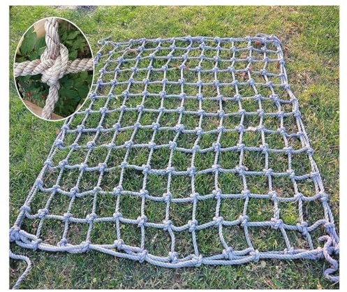 Rope Netting Climbing Anti-Wear Nylon Climb Net For Adult Rock Playground Tree Net Outdoor Nets For Mesh Indoor Woven Rope Outdoor Net Decking(12mm-10cm,1X1m/3.3X3.3ft)