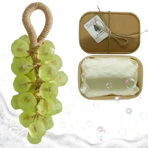Grape Soap on a Rope Decorative Natural Aroma Handmade Soap for Men and Women Hand & Body & Face Grape on a Rope, on, Decorative, Handmade, Hand