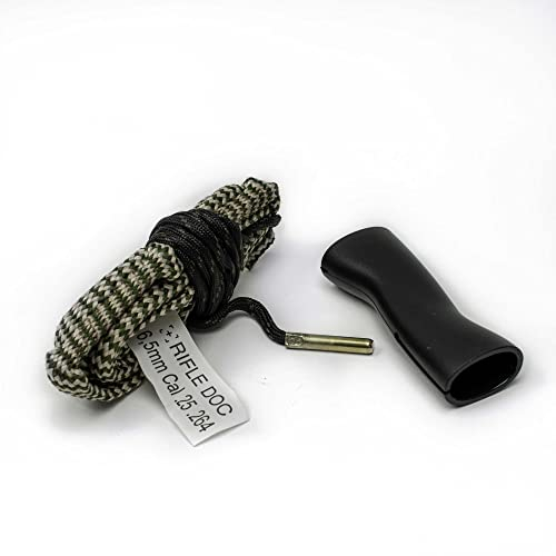 ZEITWISE Laufreinigungsschnur mit 2X integrierten Bürsten zum Reinigen von Gewehr, Büchse 6,5mm Cal .25 .264